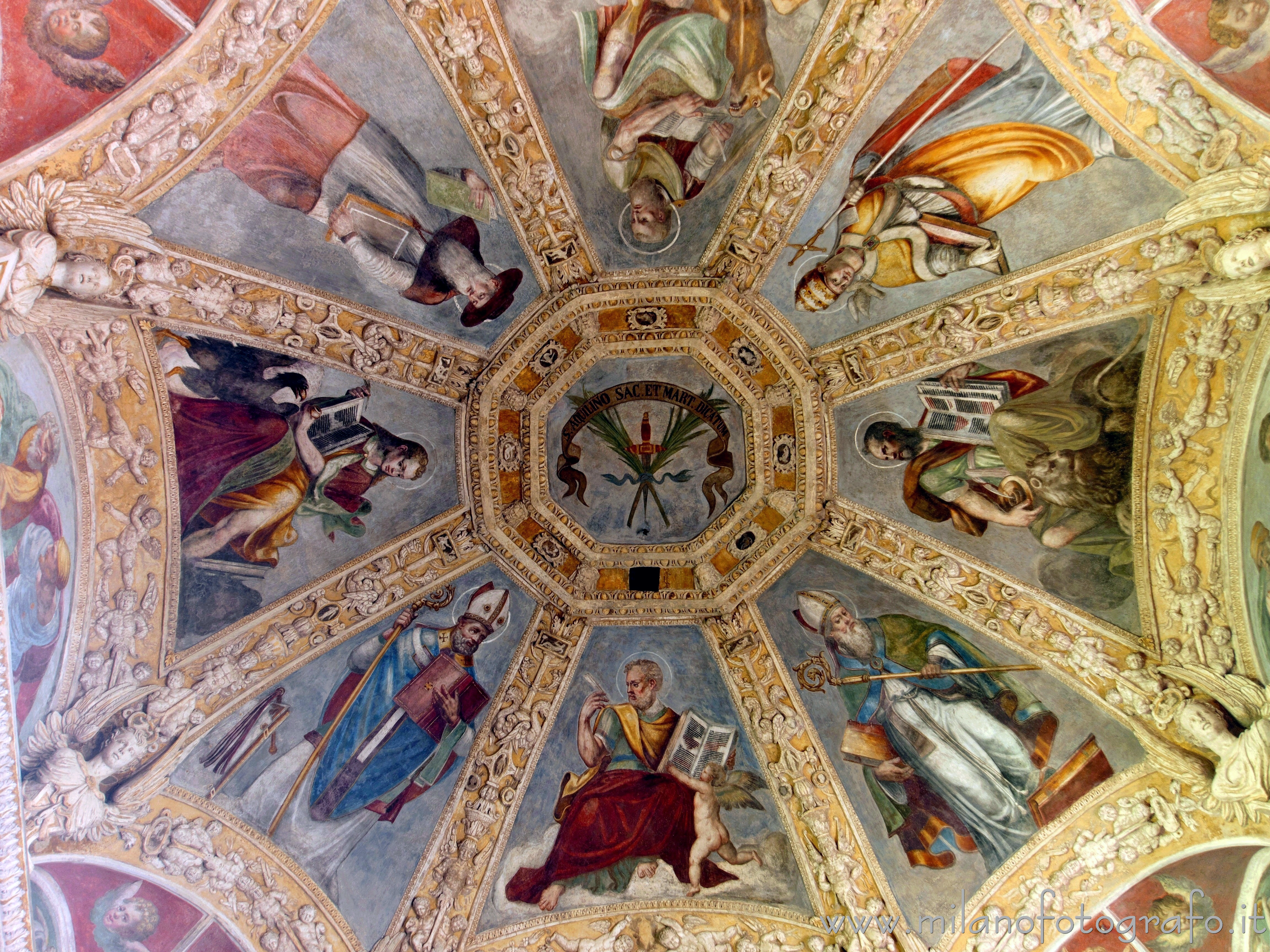 Milan (Italy) - Vault of the niche containing the remains of St. Aquilinus in the Basilica of San Lorenzo Maggiore